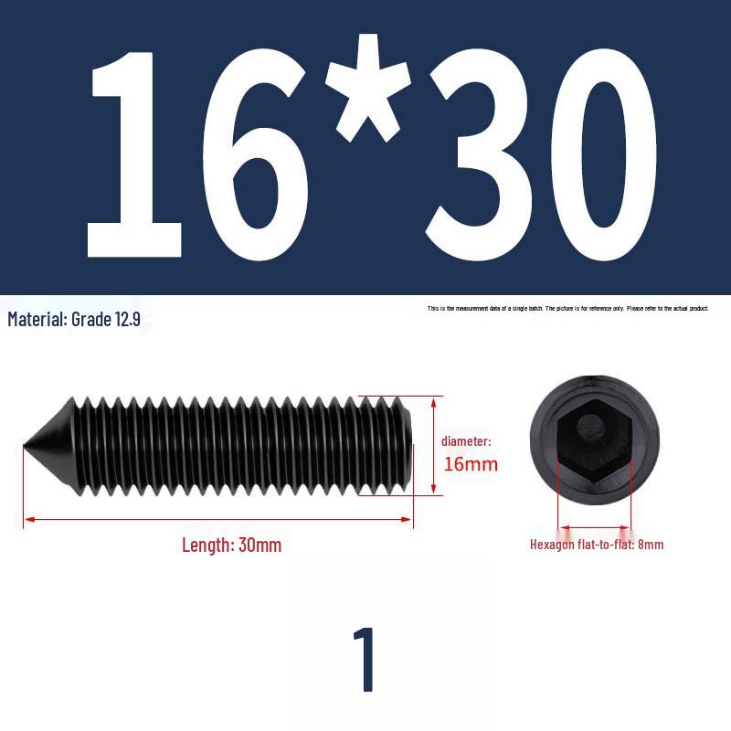 12.9 Edelstahl 304 Innensechskant Kegelspitze Gewindestift M2/M3