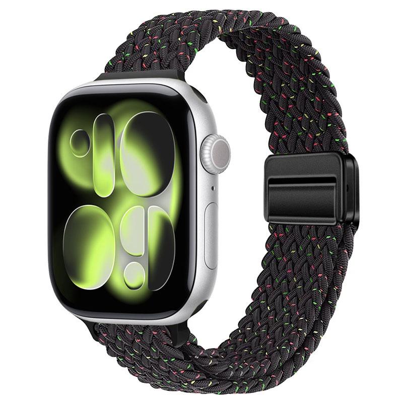 Cinturino intrecciato in nylon per Apple Watch Ultra 3 49mm 11 10 46mm 42mm Braccialetto con fibbia magnetica IWatch 9 8 7 41/45mm 6 5 4 SE 44/40mm