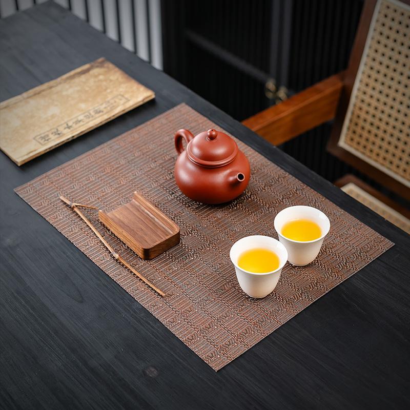 PVC Waterproof Tea Tray Mat: Scratch-Resistant and Anti-Clog with Tea Leaf Residue Filter