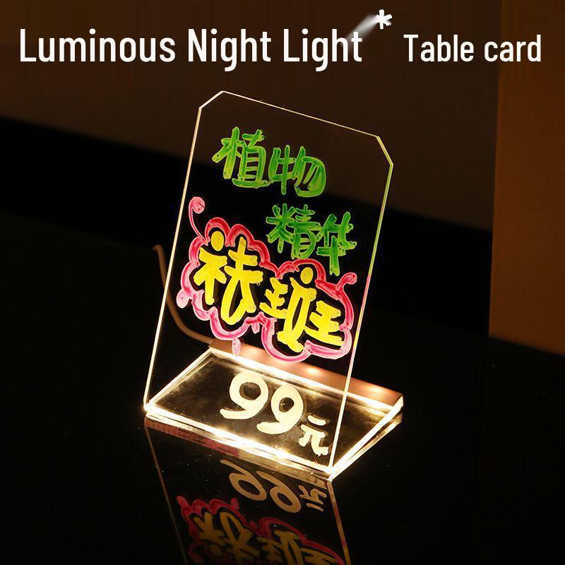Fluorescent Luminous Handwritten Sign Board for Street Stall or Desktop Display