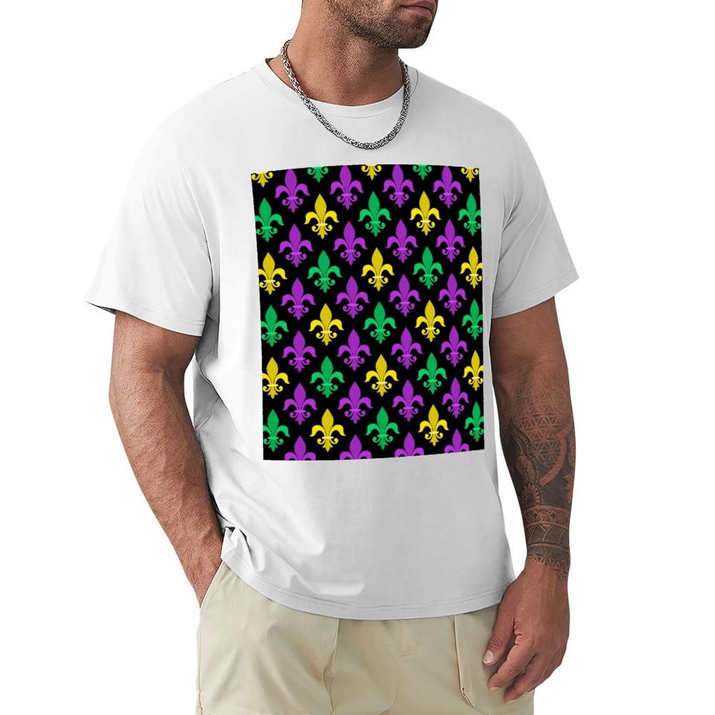 Mardi Gras Pattern Funny Carnival TShirt boys whites anime stuff t shirt men