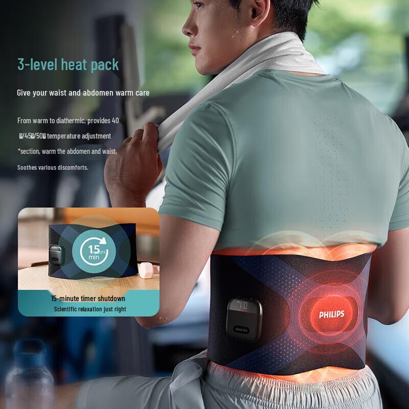 Philips Wireless Waist and Abdominal Massager with Heat PPM3305B
