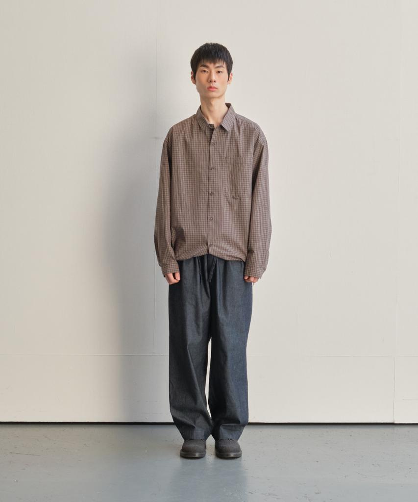 Holliseon Cove Chambray Drape Loose Pants Dark Navy