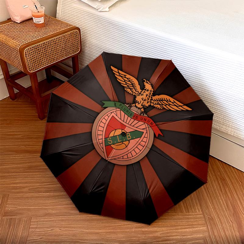 Benfica Football Club  pattern, automatic folding umbrella, portable and foldable design, 8 ribs, a Christmas or birthday gift.