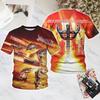 T-shirt Rock Judas Priest Uomo Stampa 3D Uomo Donna Hip Hop Tendenza Manica Corta T-shirt Casual Street Girocollo Maglietta Oversize Y2k Top