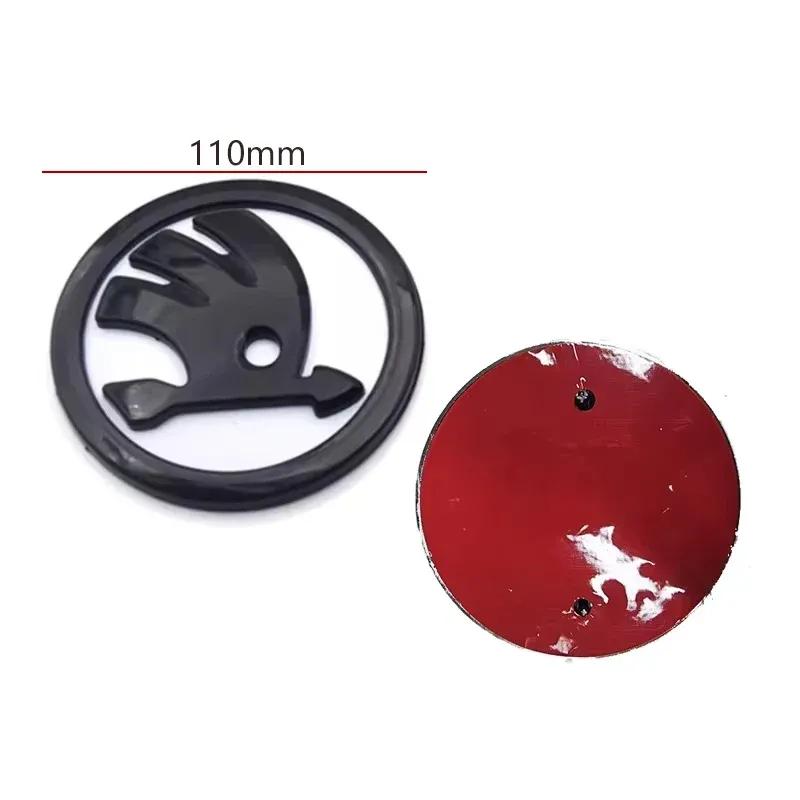 110mm ABS Emblem für SKODA Rapid Yeti Karoq Vision Fabia 1 2 Octavia A7 RS Superb Auto Kopf Vorne Hinten Kofferraum Heckklappe Aufkleber