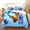 Grizzy N Lemmings 3D Nuovo Copripiumino Federa Set Biancheria da Letto Adulto Ragazzo Ragazza Decorazione Camera da Letto Bambini Singolo Matrimoniale Grande