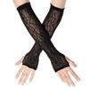 Stylish Spiderweb Gloves Elastic Polyester Blend Cosplay Costume Accessories for Festive Gatherings Or Casual Adventures