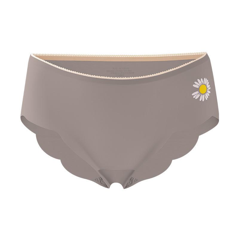 Women's Ice Silk Seamless Underpants Facial Mask Pants Summer Waist Breathable Briefs Shorts