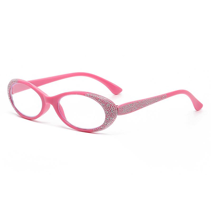 Small Frame Anti Blue Light Reading Glasses Fashion Women Presbyopia Eyewear Diamond Rim Eye Protection