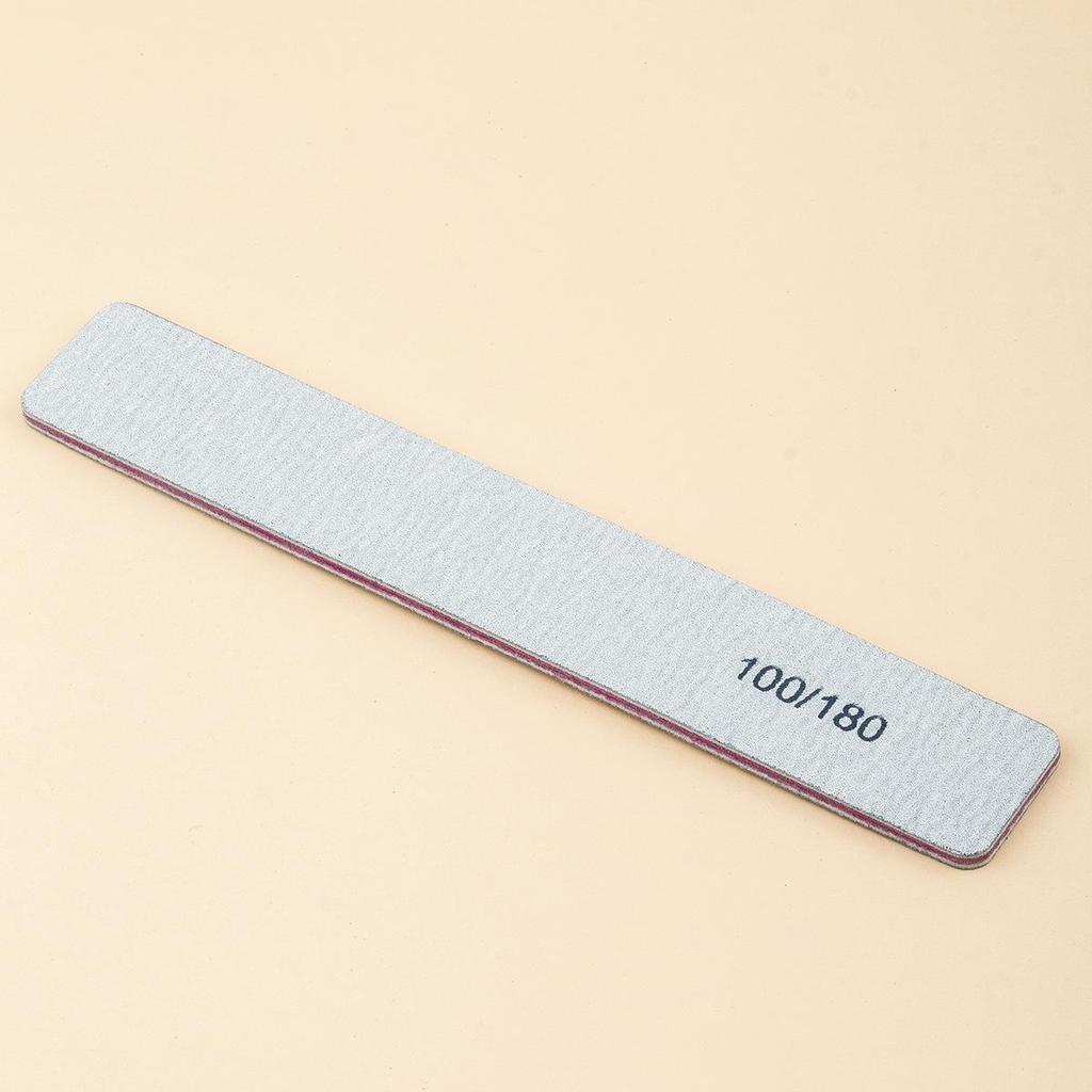 Professional 100-180 Grit Grey & White Nail File for Manicure