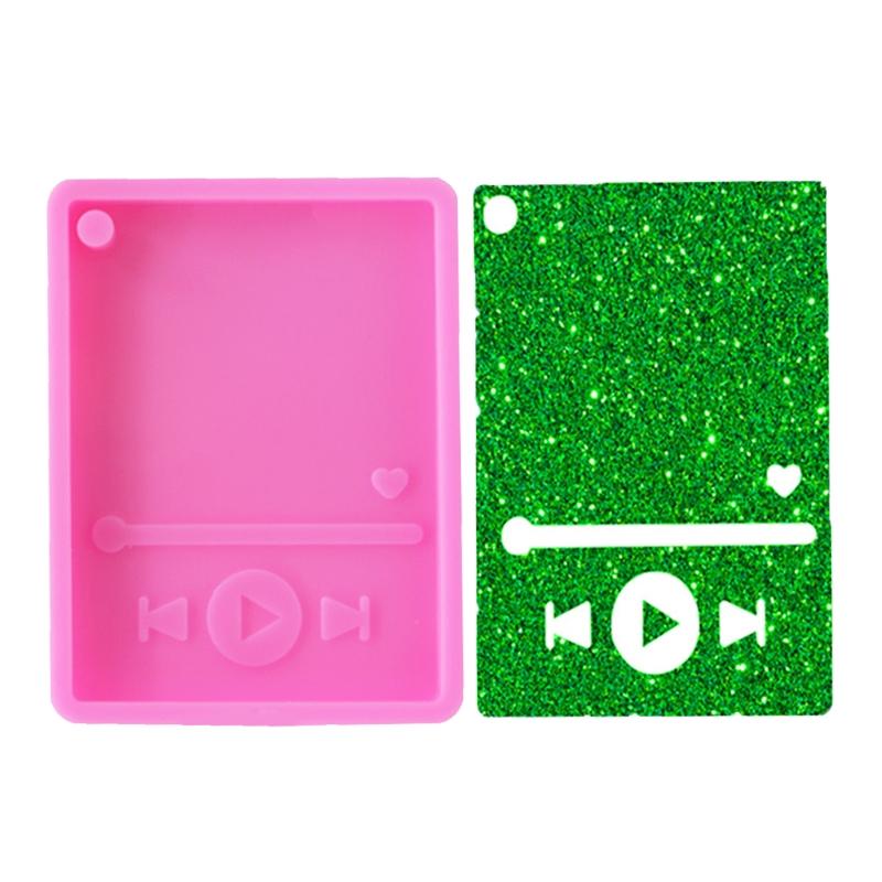 DIY Jewelry Pendant for Key Chain MoldMusic Player Keychain Resin Mold Silicone Mould DIY Polymer Clay Crafts UV Epoxy M