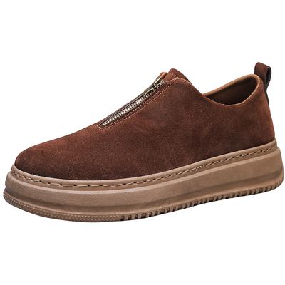 New Men's Thick-soled Casual Shoes, Large-sized Breathable Men's Walking Loafers, Flat Running Shoes