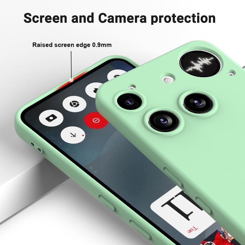 Luxury Liquid Silicone Case for Nothing Phone 3 Matte Shockproof Soft Bumper Lanyard Cover Funda for Nothing Phone3 A024