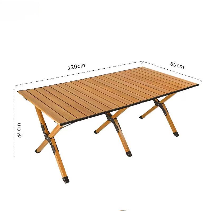 ZISIZ Outdoor Portable Roll-Up Aluminum Camping Table
