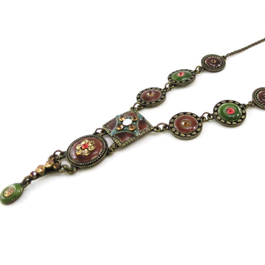 Les Trésors De Lily [E5699] - Collier Créateur 'Selma' marron/vert/ Vert Marron