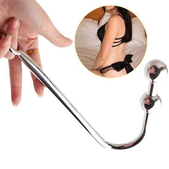 Yousheng Prostata-Analhaken, sicherer, einfacher Betrieb, Edelstahl-Analhaken mit Kugel für Damen