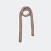 Wool blended sausage scarf female cute vintage soft colored dot knitted wool thin narrow soft scarf