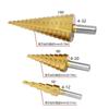 HSS Titanbeschichteter Stufenbohrer Hochgeschwindigkeitsstahl Metall Holz Lochschneider Kegelbohrwerkzeug