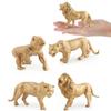 7/Set Simulation Ornaments Golden Color Tiger Lion Leopard Ornaments Learning Education
