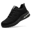 Women Safety Shoes Men Steel Toe Boots Breathable Work Sneaker Air Cushion Anti Smash Anti Stab Work Shoes Protective Footwear