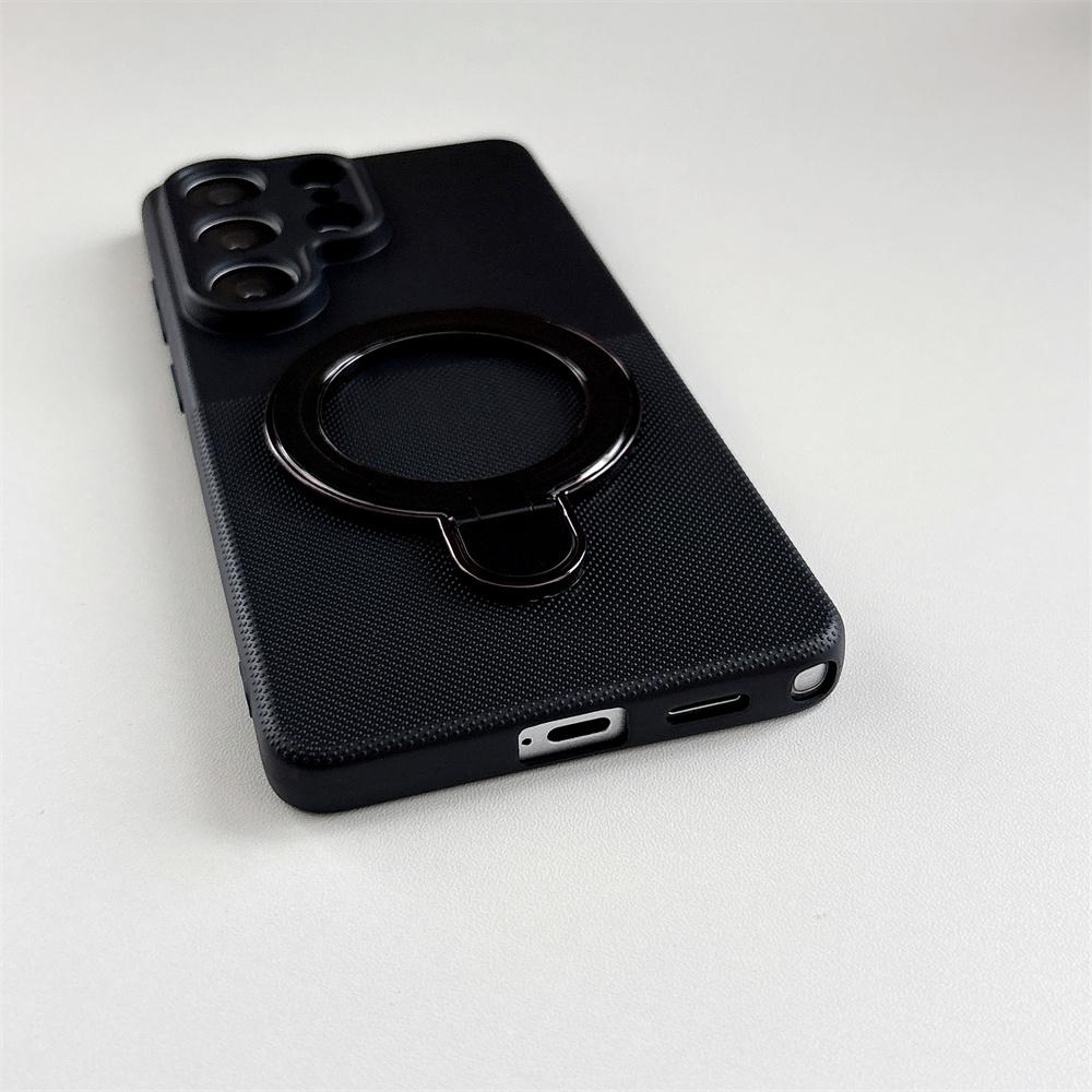 Simple Matte Dot Texture Mobile Phone Case for SamSung Galaxy S26 Ultra S25 A57 A56 Ring Stand Holder Skin Feel Protection Cover