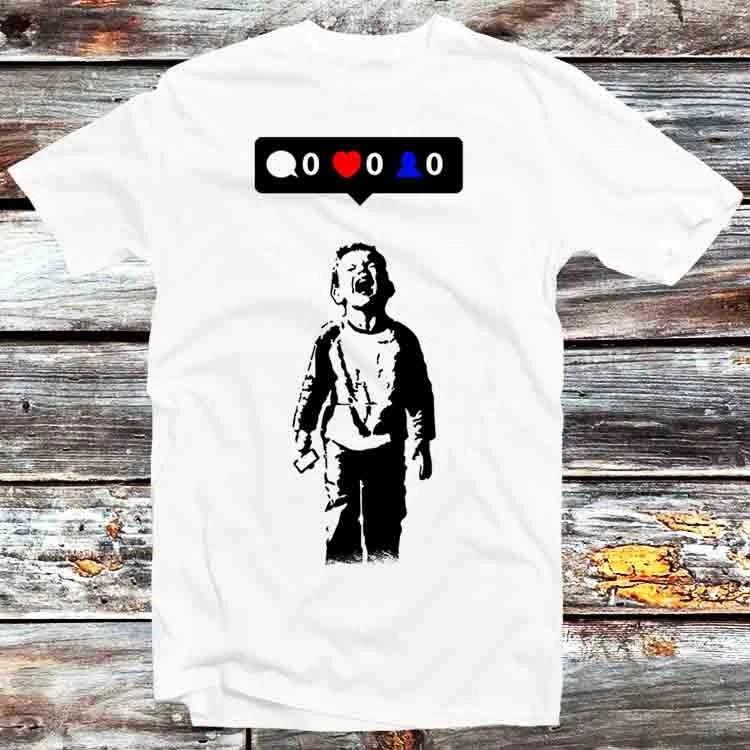 Banksy Social Media No One Likes Me T Shirt B1228 XL