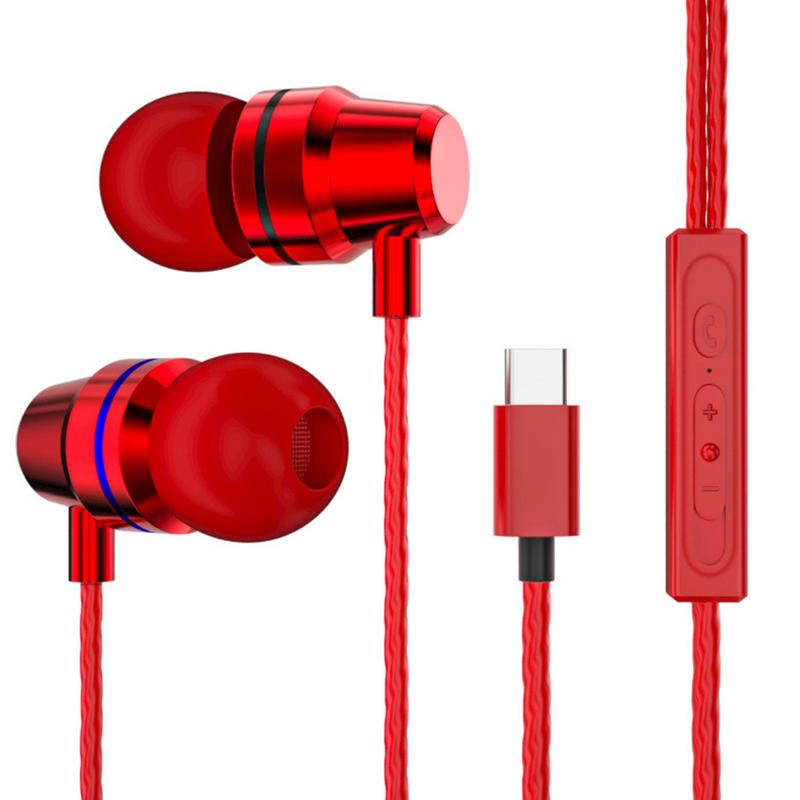 Type C Headphone ForXiaomi 11T 10T Redmi Note 9 10 Pro Earphone With Microphone Wired SportHeadsets