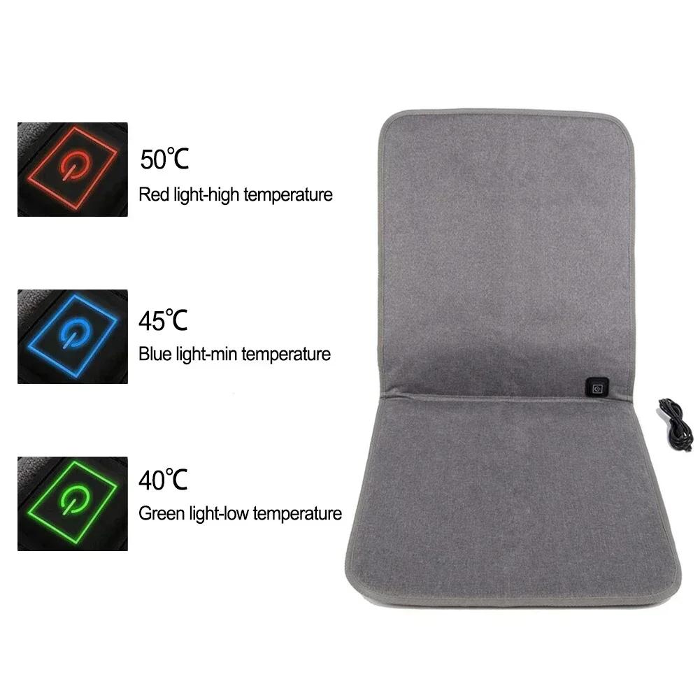 Winter Wärmepolster Elektrisches Sitzpolster Camping Beheizt Zuhause Winterheizung 5V 2A 43 X 90cm Elektrischer Schnellheizmodus