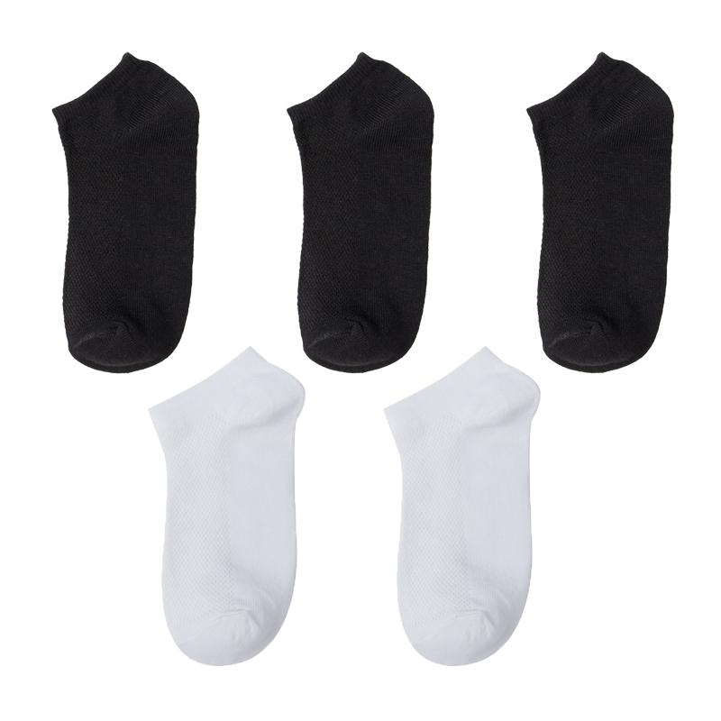 5/10Pairs Women Socks Breathable Sports Socks Solid Color Boat Socks Comfortable Soft Cotton Unisex Ankle Socks