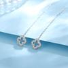 Four-leaf Clover Fringed Stud Earrings for Women's Retro Niche Ins Design Sense High-end Versatile Personalized Earrings