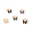 Personalized Ring, Fashionable Multi-Colored Butterfly Oil Drip Opening 5-Piece Set, Ring Jewelry.
