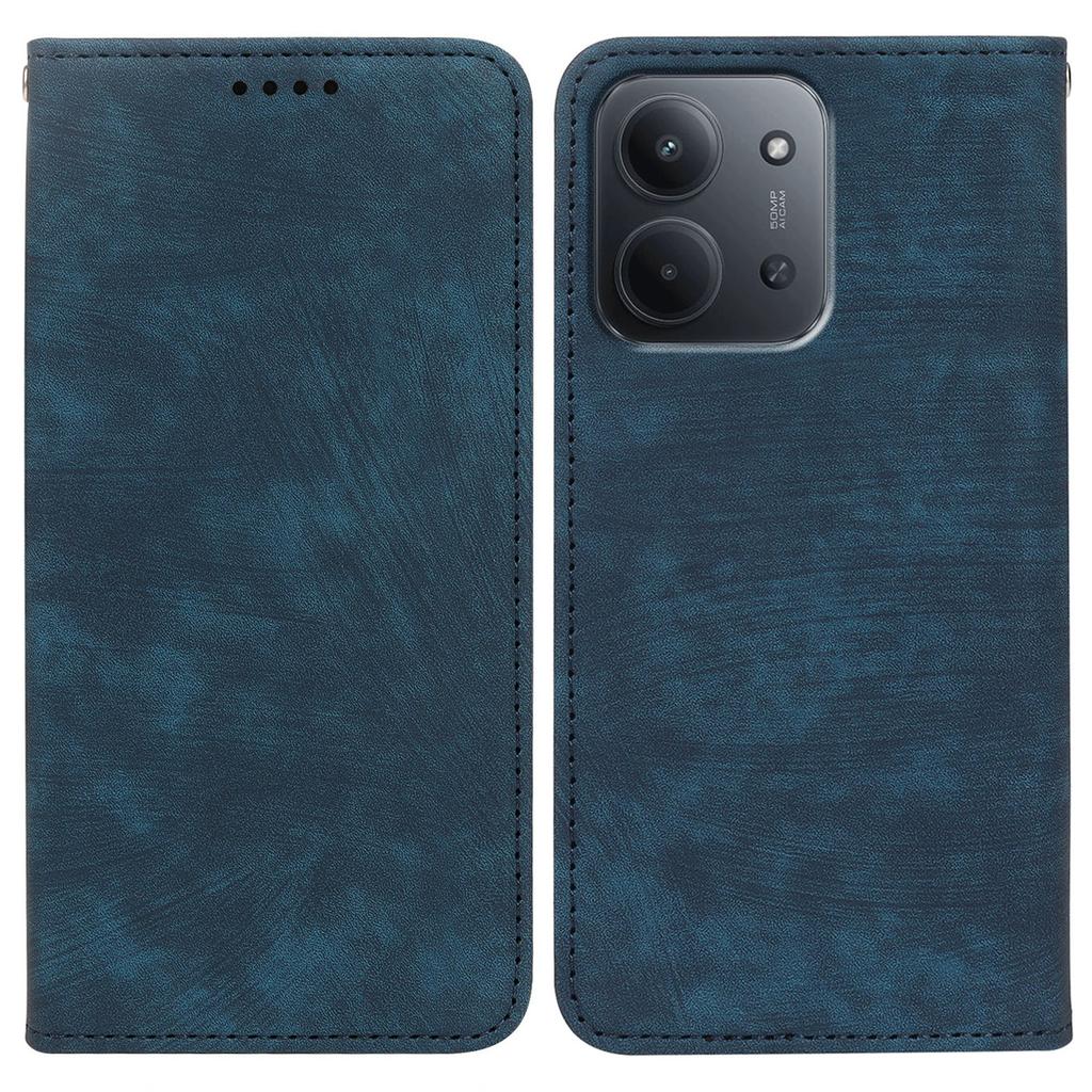 For Xiaomi Redmi 15C 5G (EU) (173mm)/15C 4G (EU) (173mm) Case Strong Magnetic Leather Wallet Phone Cover with Striped Texture