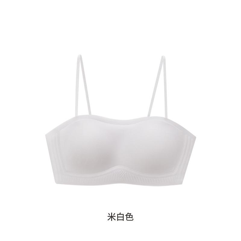 Invisible liquid foundation, strapless underwear, women's thin non-slip and seamless tube top, breast jelly strip, chest wrap bra cover