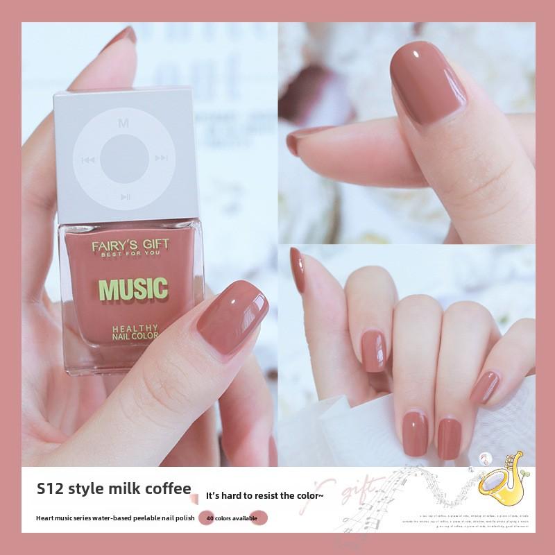 New Water-based Nail Polish, No-bake, Long-lasting, Fast-drying Peelable Nail Polish, Odorless, Transparent and White Nail Polish