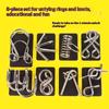 Chinese Kongming Lock 8Pcs Metal Puzzle Set Interlocking Rings Brain Teaser Memory Challenge Educational Toy For Kids Adults
