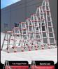 Heavy-Duty Aluminum Double-Sided A-Frame Telescopic Ladder for Household and Attic Use