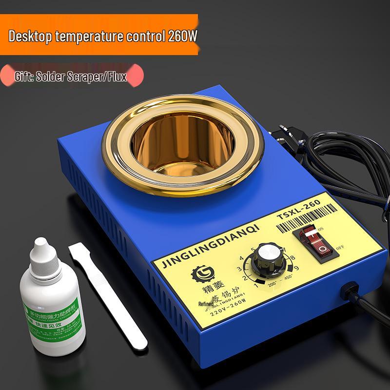 Portable Electric Tin Melting Pot: Adjustable Temperature Soldering Furnace for Electricians