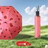 Three-Fold Manual Fruit Umbrella - Black Glue, Sunscreen, Dual Use for Rain/Sun, Anti-Ultraviolet, Cute Design.