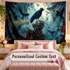 Skull Gothic (225) Theme Wall Tapestry Customized With Name Text Personalized Hanging Tapestry For Bedroom Living Room Decor