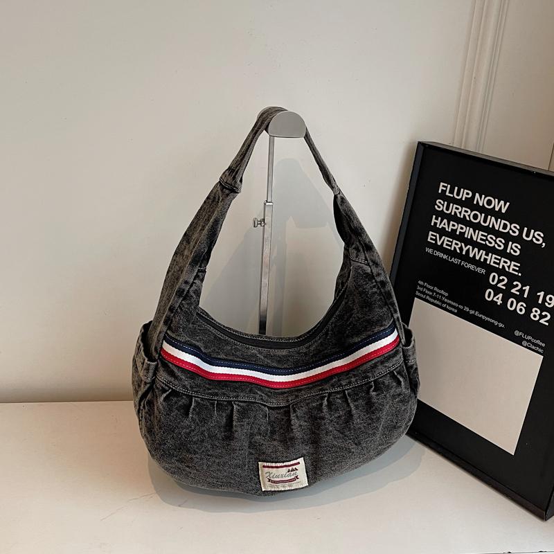 Denim Bag Large Capacity Crossbody Bag Women Tote Bag Commuter Shoulder Bag