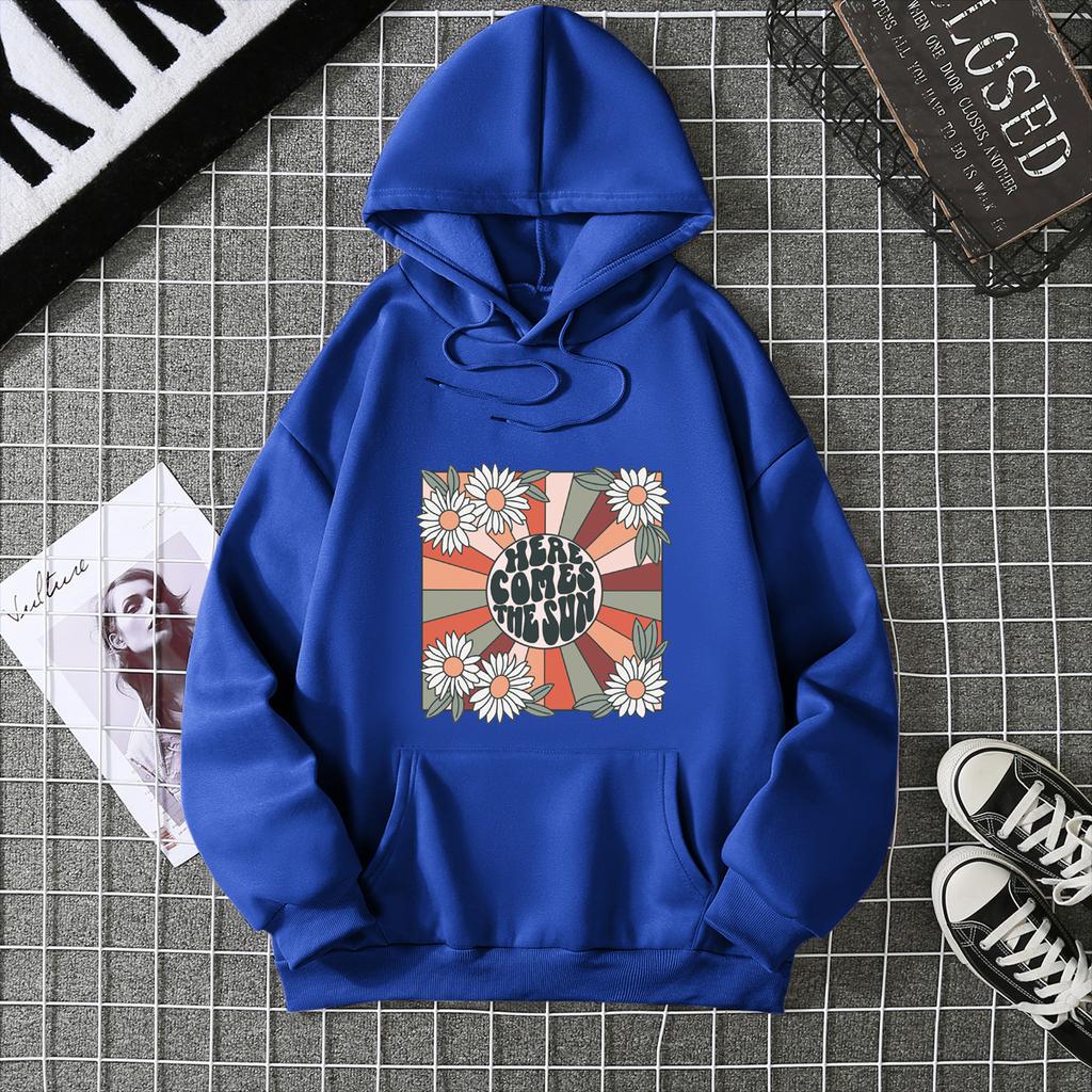 American hooded sweater women's autumn and winter Korean version fashion oversize loose coat women's clothing