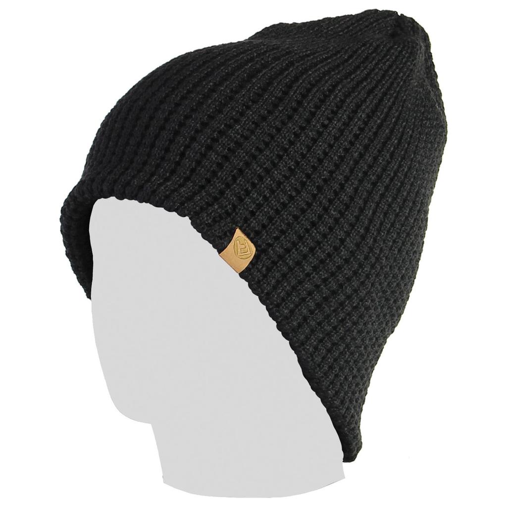 North Peak NP-9397 Beanie Knit Cap, 2-Way, Black, One Size Fits All