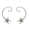 Personality contour scorpion curved stud earrings female, sweet cool hip hop metal three-dimensional earrings earbone jewelry