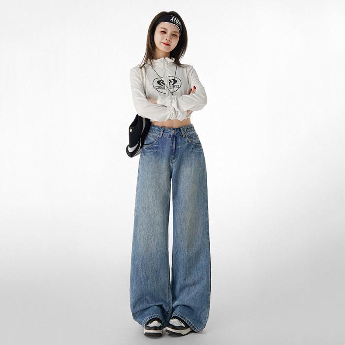 

Женские джинсы American Retro Wide-Leg High Waist - Коллекция Весна/Лето 2025 Small