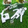 1pc Car Sticker Don't Touch My Car Creative Funny Reflective Car Decoration Stickers Car Window Accessories Car Body Decal