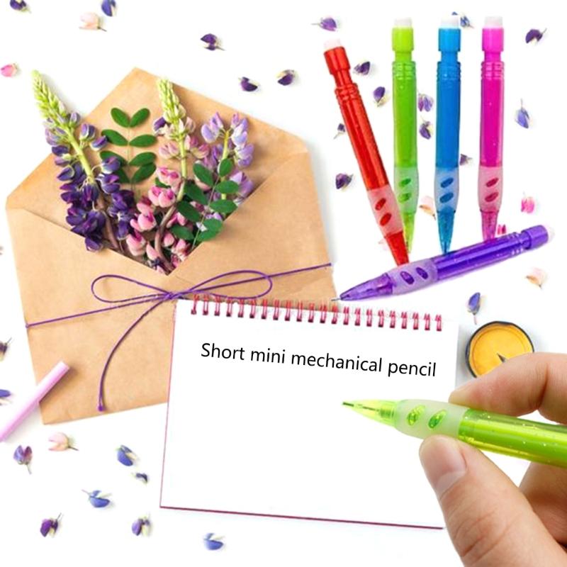 20Pcs Small Automatic Pencil with Small Eraser 0.7MM Mechanical Pencil Automatic Drafting Pencil for Writing Drawing