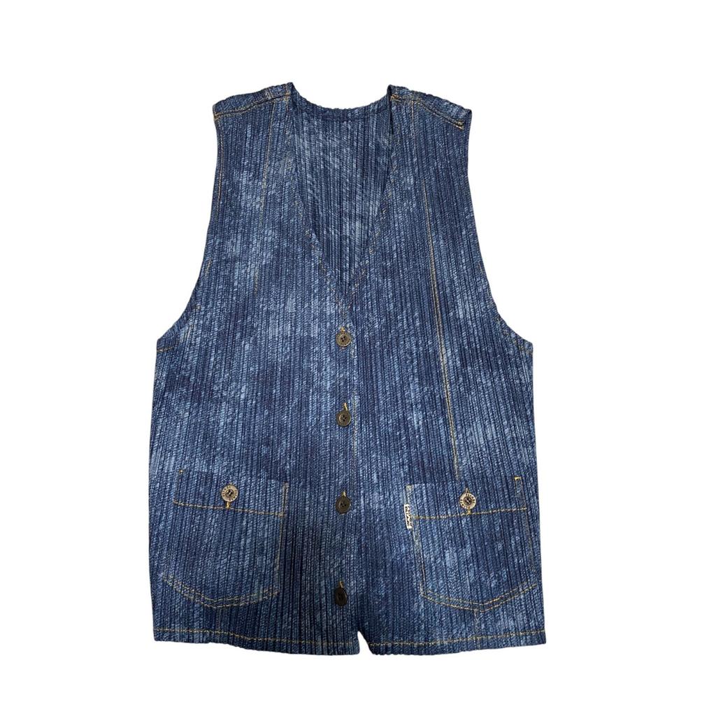 ISSEY MIYAKE Best Blue Polyester Mens