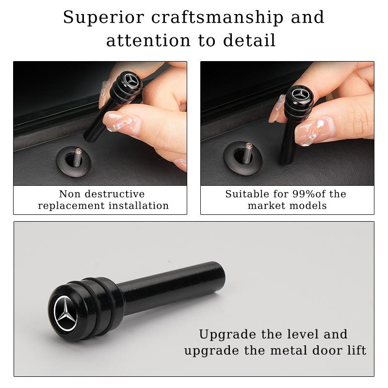 Car Door Lock Knob Door Lift Button Locking Pins For Mercedes Benz AMG W204 W205 W203 W211 W201 W210 W108 W124 W126 W140 W168 W1