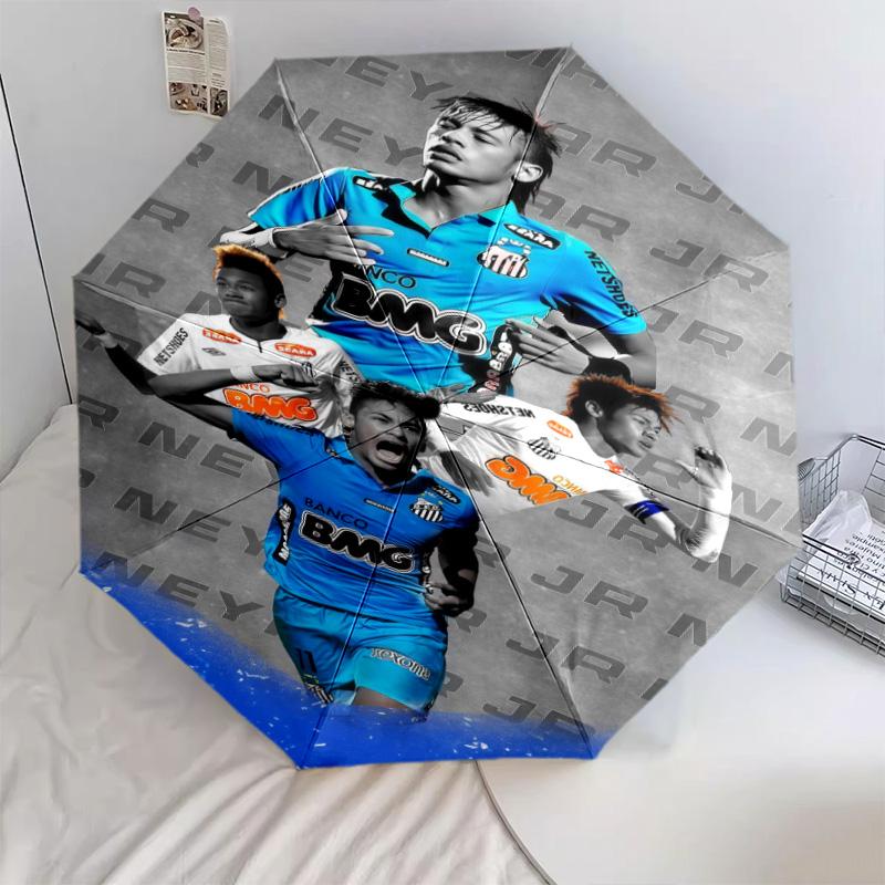 Dynamic Soccer Action Folding umbrella travel Suitable for all seasons outdoor Gift Three folds